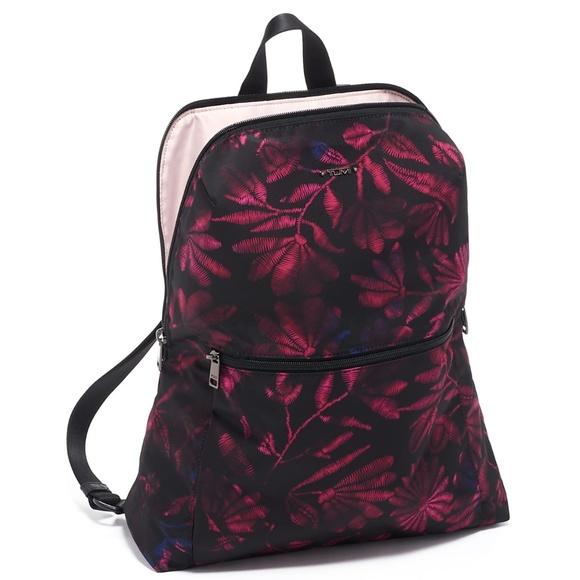 NEW TUMI 2pcs Floral Foldable Travel Backpack Bag - Picture 6 of 8